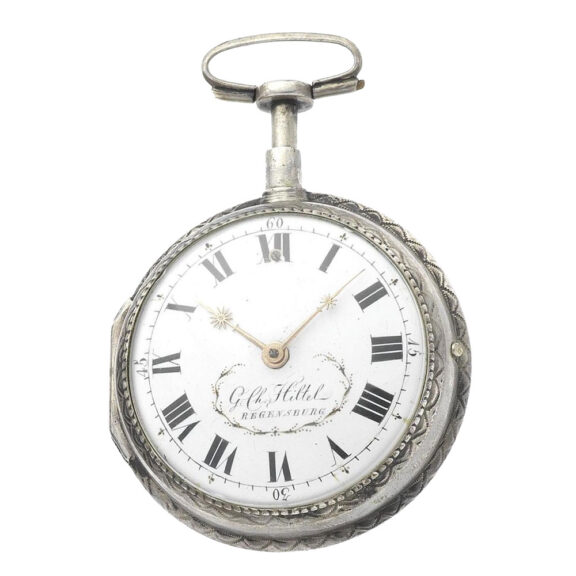 German silver quarter repeating pocket watch Circa 1800