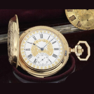 Swiss minute repeating full hunter pocket watch Circa 1900