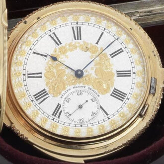 Swiss minute repeating full hunter pocket watch Circa 1900