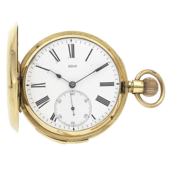 Swiss 14K gold quarter repeating lever pocket watch Circa 1890 Swiss 14K gold quarter repeating lever pocket watch Circa 1890