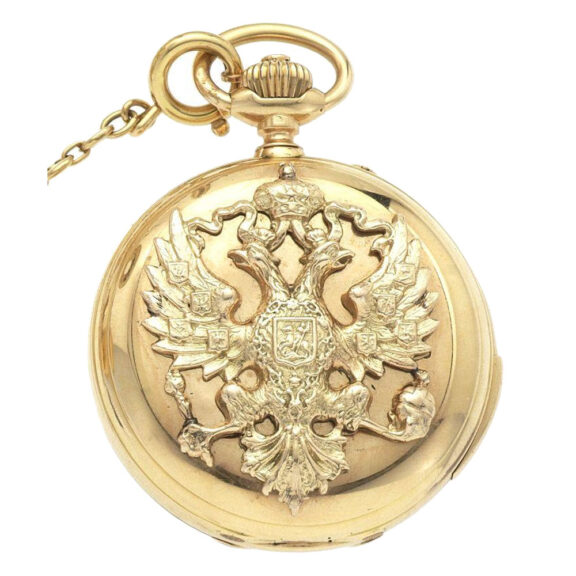 French 18K gold quarter repeating pocket watch Circa 1890