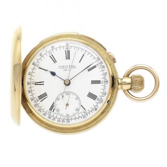 English 18K gold quarter repeating chronograph watch Circa 1895