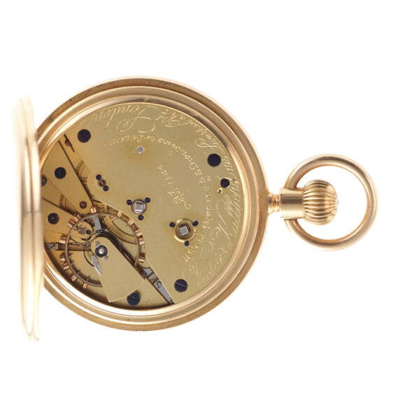 English gold chronometer watch with power reserve Circa 1910 English gold chronometer watch with power reserve Circa 1910