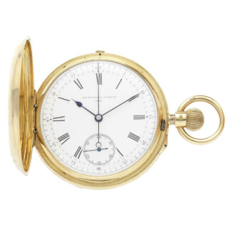 English 18 carat gold full hunting cased chronograph Circa 1861