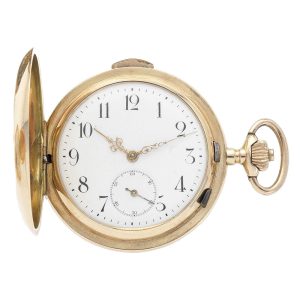 Swiss 14 carat gold quarter repeating keyless watch Circa 1890