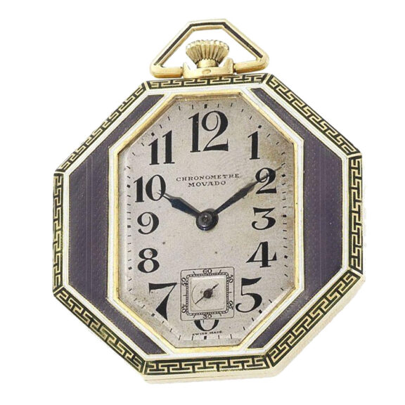 Swiss gold and enamel open faced lever watch Circa 1920 Swiss gold and Swiss gold and enamel open faced lever watch Circa 1920