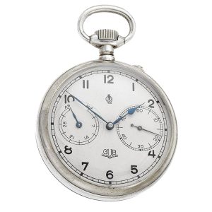 German silver lever watch with up-and-down indicator Circa 1970