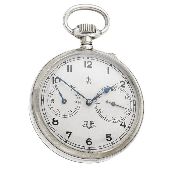 German silver lever watch with up-and-down indicator Circa 1970