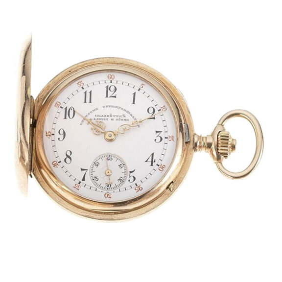 German small 14K gold Glashütte pocket watch Circa 1895