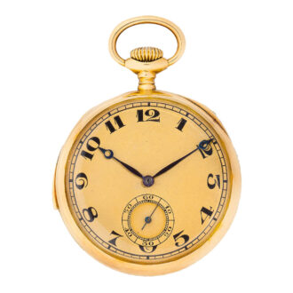 Swiss 18 carat gold minute repeating pocket watch Circa 1915 Swiss 18 carat gold minute repeating pocket watch Circa 1915