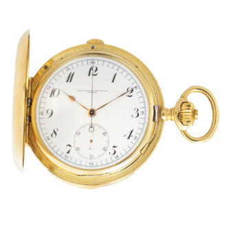 Swiss gold quarter repeating chronograph watch Circa 1914
