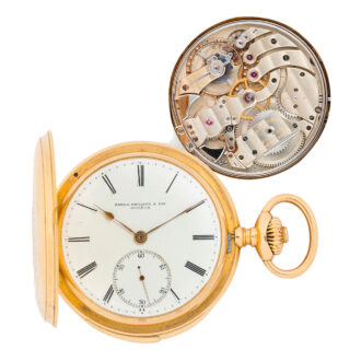 Swiss 18K gold hunting cased minute repeater Circa 1890