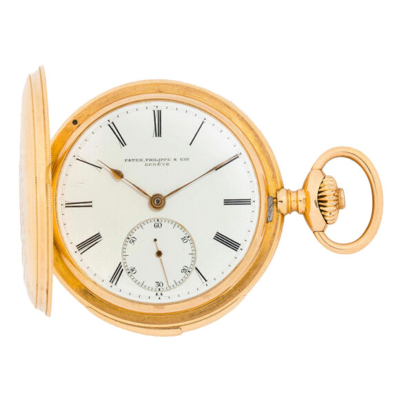 Swiss 18K gold hunting cased minute repeater Circa 1890 Swiss 18K gold hunting cased minute repeater Circa 1890