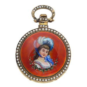 Swiss gilt and enamel watch for the Chinese market Circa 1850