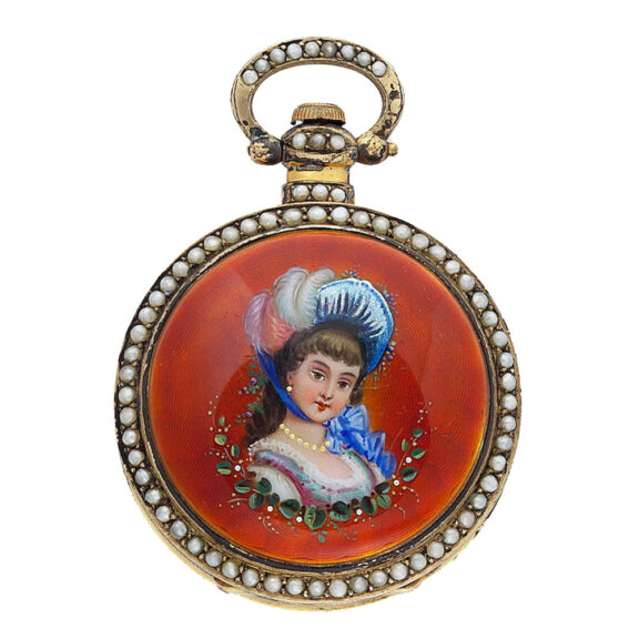Swiss gilt and enamel watch for the Chinese market Circa 1850