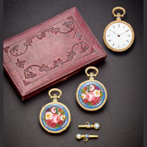Rare Swiss mirror image pair of watches made for China Circa 1850