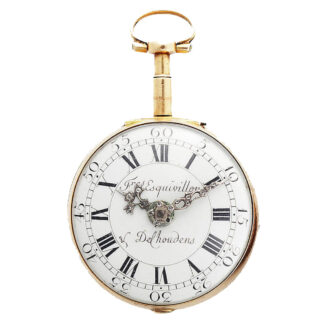 Fine Swiss 18 carat gold pair cased pendant watch Circa 1780