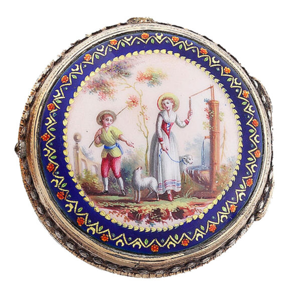 Fine Swiss 18 carat gold pair cased pendant watch Circa 1780 Fine Swiss 18 carat gold pair cased pendant watch Circa 1780