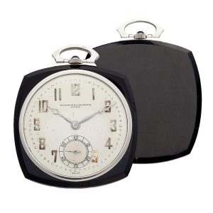 Fine Swiss platinum-mounted keyless pocket watch Circa 1930