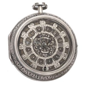 Swiss silver keywind pair cased verge clock watch Circa 1710