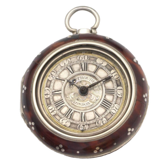 English silver triple cased watch with champlevé dial Circa 1750