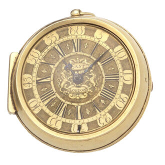 English 22 carat gold pair cased verge pocket watch Circa 1695