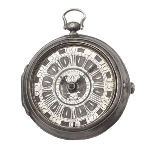 English pair cased watch with memento mori dial Circa 1730