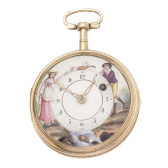 Fine Swiss gold and enamel verge pocket watch Circa 1795