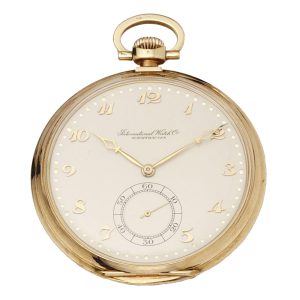Swiss 14K gold open faced keyless lever watch Circa 1927