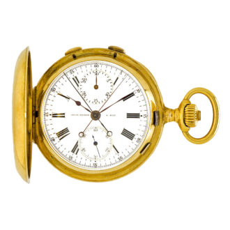 Swiss gold split seconds full hunter chronograph Circa 1900