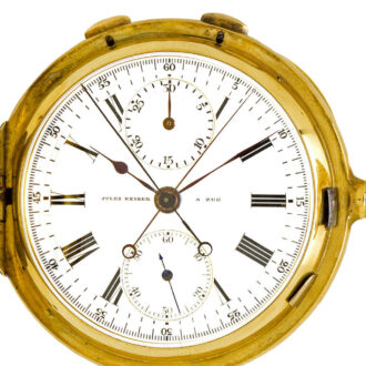 Swiss 18K gold split-seconds full hunter chronograph Circa 1900