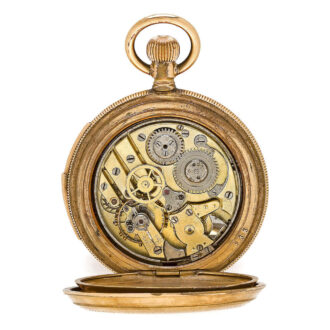 Swiss gilt minute repeating watch with centre seconds Circa 1900