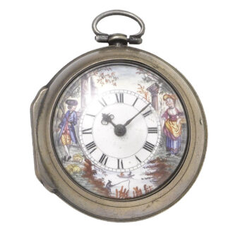 English silver pair cased verge pocket watch Circa 1790