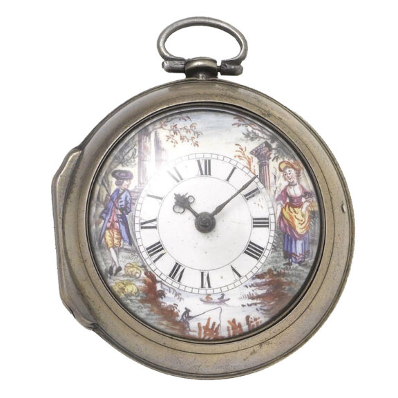 English silver pair cased verge pocket watch Circa 1790
