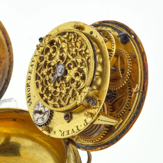 French single-handed Oignon in a shagreen case Circa 1690
