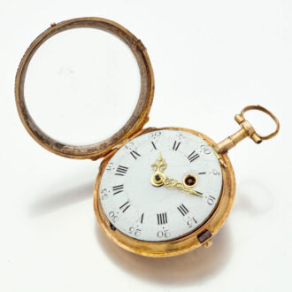 French gold watch with enamel and rose-cut diamonds Circa 1775