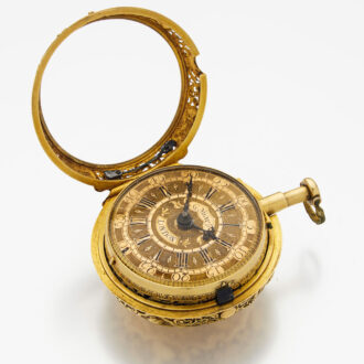 Gold half quarter repeating verge pocket watch Circa 1700