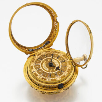 Gold half quarter repeating verge pocket watch Circa 1700