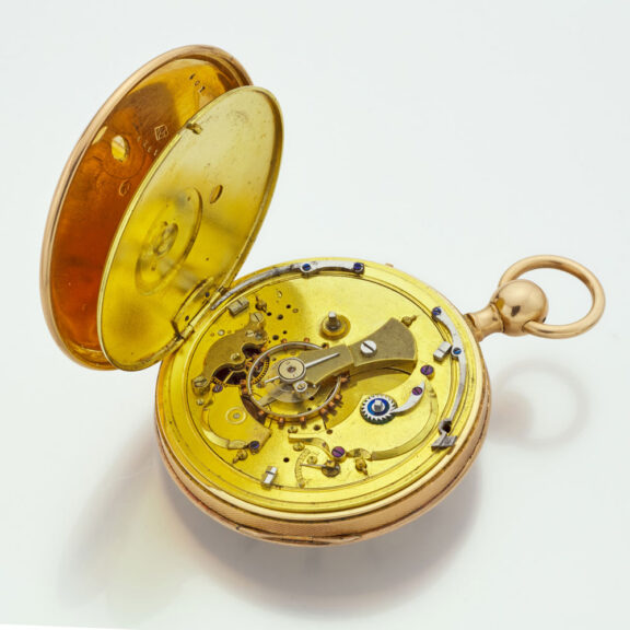 GN43-fFrench gold quarter repeater with guilloché dial Circa 1820 French gold quarter repeater with guilloché dial Circa 1820