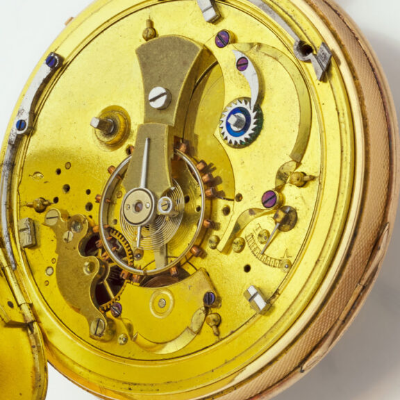 French gold quarter repeater with guilloché dial Circa 1820 French gold quarter repeater with guilloché dial Circa 1820
