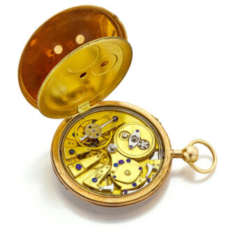 Fine gold French quarter repeating cylinder watch Circa 1820 Fine gold French quarter repeating cylinder watch Circa 1820