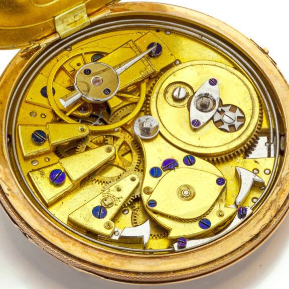 Fine gold French quarter repeating cylinder watch Circa 1820 Fine gold French quarter repeating cylinder watch Circa 1820