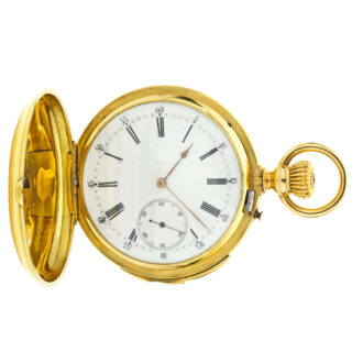 Swiss multi-coloured gold quarter repeating verge Circa 1780