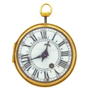 French Oignon verge quarter repeater in gilt case Circa 1695