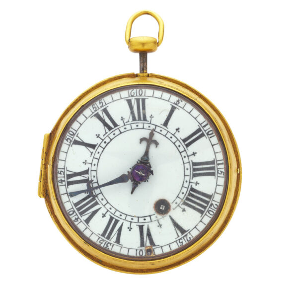 French Oignon verge quarter repeater in gilt case Circa 1695 French Oignon verge quarter repeater in gilt case Circa 1695