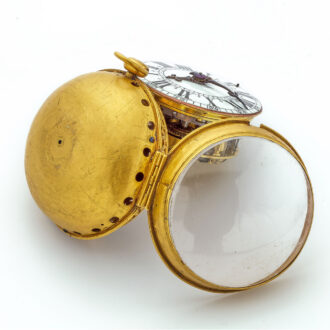 French Oignon verge quarter repeater in gilt case Circa 1695