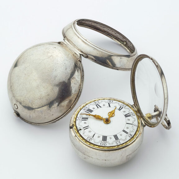 Dutch fine silver quarter repeating verge watch Circa 1720 Dutch fine silver quarter repeating verge watch Circa 1720