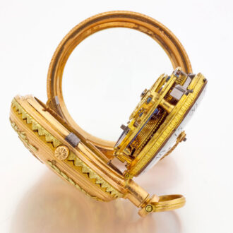 Swiss multi-coloured gold quarter repeating verge Circa 1780 Swiss multi-coloured gold quarter repeating verge Circa 1780