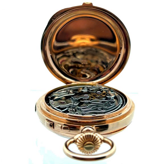 Swiss 18K pink gold split seconds chronograph Circa 1894 Swiss 18K pink gold split seconds chronograph Circa 1894