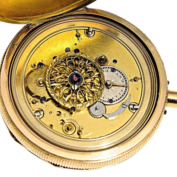French 18k gold quarter repeating automaton watch Circa 1810 French 18k gold quarter repeating automaton watch Circa 1810